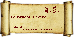 Mauszkopf Edvina névjegykártya